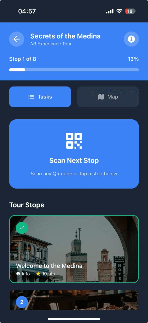 Marravel app in action